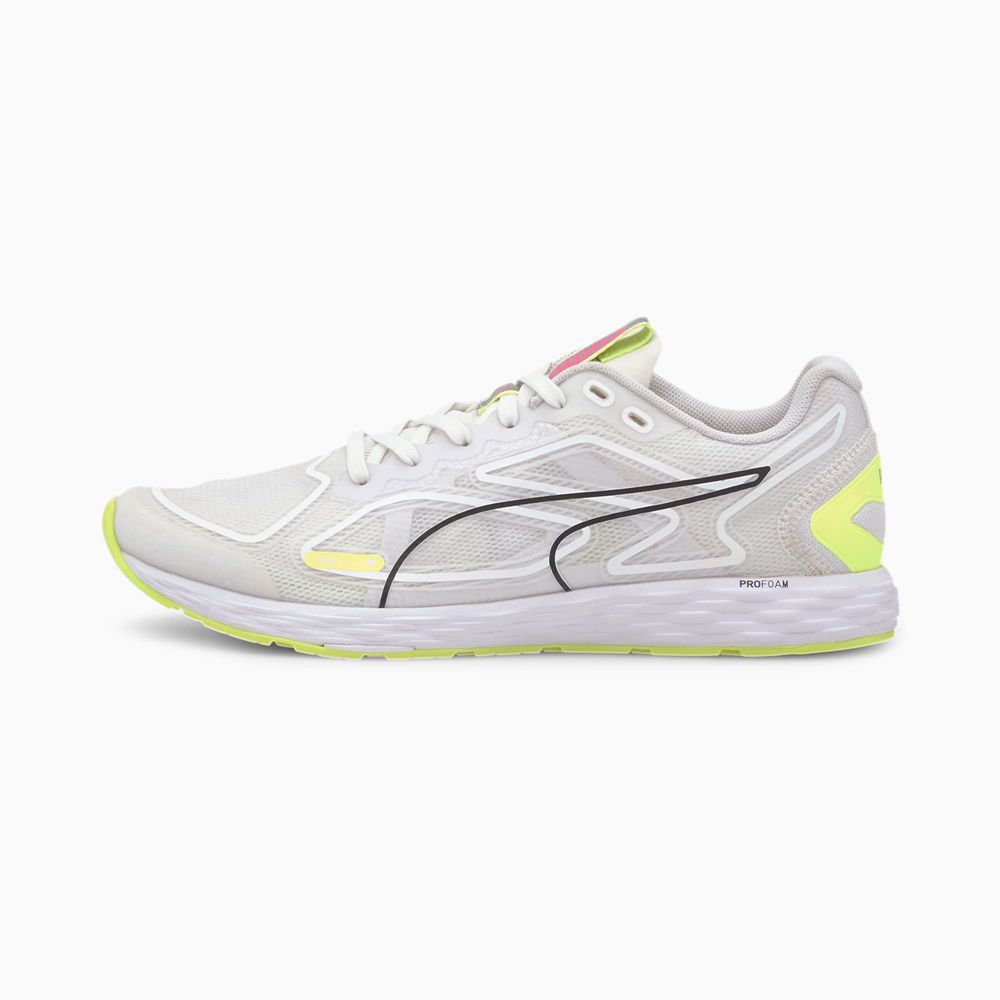 Puma SPEED 300 RACER 2 Női Futócipő - Fehér/Sárga/Fekete/Rózsaszín ( Hungary - HXDNU2780 )